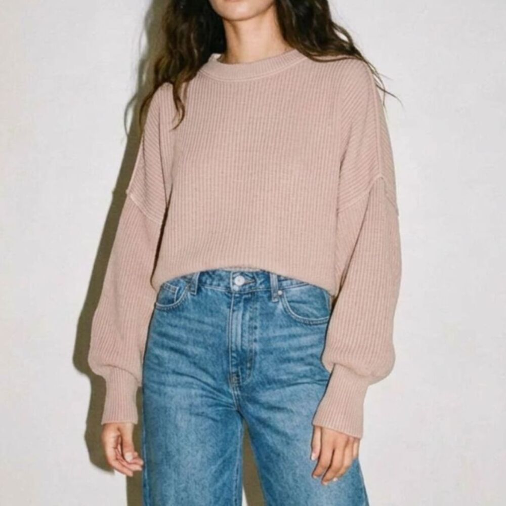 Aerie Beyond Oversized Sweater - Cappuccino